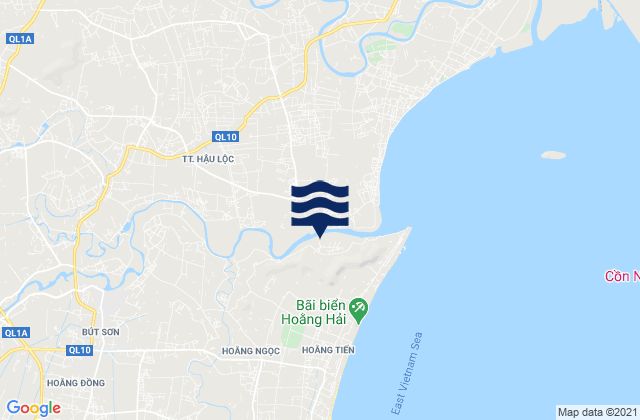 Carte des horaires des marées pour Huyện Hậu Lộc, Vietnam