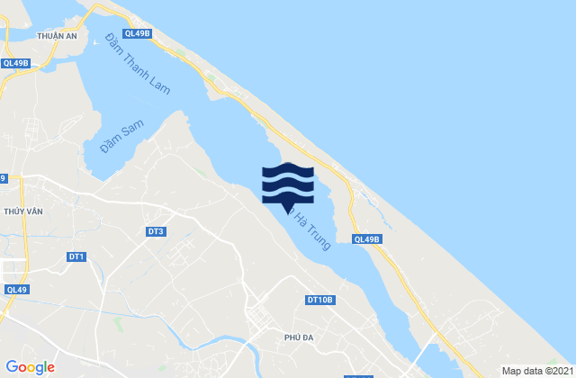 Carte des horaires des marées pour Huyện Phú Vang, Vietnam