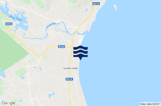 Carte des horaires des marées pour Huyện Quảng Trạch, Vietnam