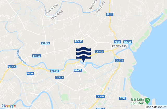 Carte des horaires des marées pour Huyện Thái Thụy, Vietnam