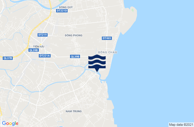 Carte des horaires des marées pour Huyện Tiền Hải, Vietnam