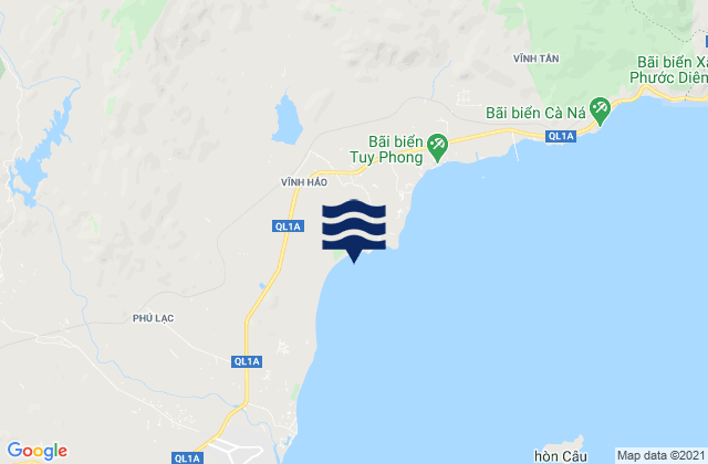 Carte des horaires des marées pour Huyện Tuy Phong, Vietnam