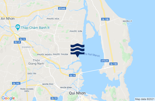 Carte des horaires des marées pour Huyện Tuy Phước, Vietnam