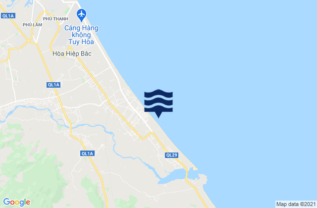 Carte des horaires des marées pour Huyện Đông Hòa, Vietnam