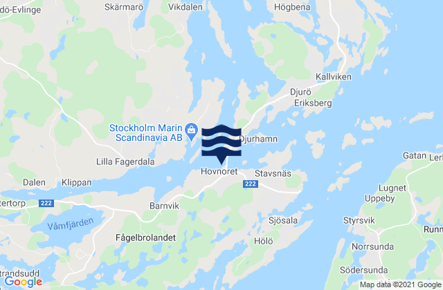 Carte des horaires des marées pour Hölö, Sweden