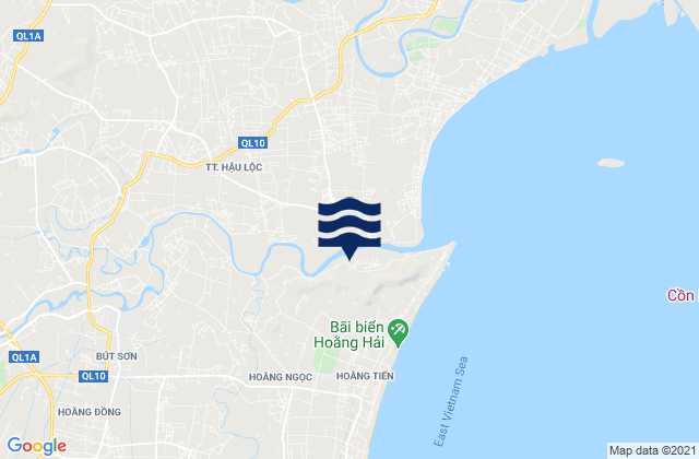 Carte des horaires des marées pour Hậu Lộc, Vietnam