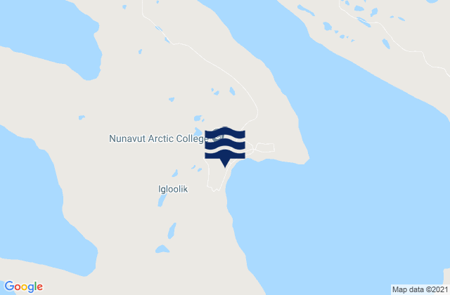 Carte des horaires des marées pour Igloolik, Canada