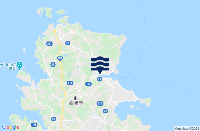 Carte des horaires des marées pour Iki Shi, Japan