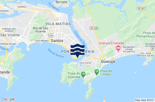 Carte des horaires des marées pour Ilhas das Palmas, Brazil