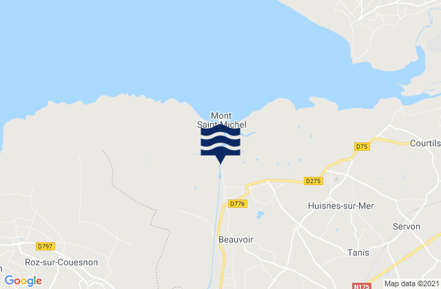 Carte des horaires des marées pour Ille-et-Vilaine, France