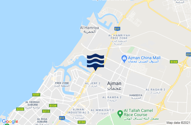 Carte des horaires des marées pour Imārat ‘Ajmān, United Arab Emirates