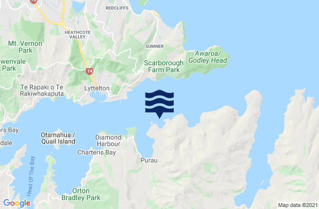 Carte des horaires des marées pour Inainatu/Pile Bay, New Zealand