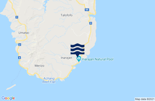 Carte des horaires des marées pour Inarajan Municipality, Guam