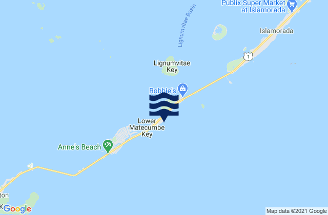 Carte des horaires des marées pour Indian Key Anchorage Lower Matecumbe Key, United States