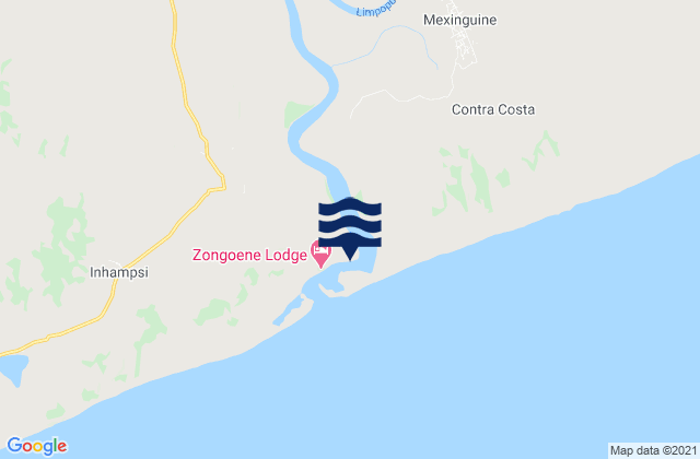 Carte des horaires des marées pour Inhampura, Mozambique