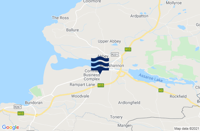 Carte des horaires des marées pour Inishmean, Ireland