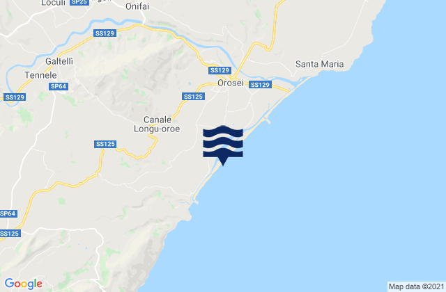 Carte des horaires des marées pour Irgoli, Italy