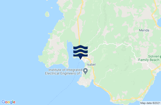 Carte des horaires des marées pour Isabel, Philippines