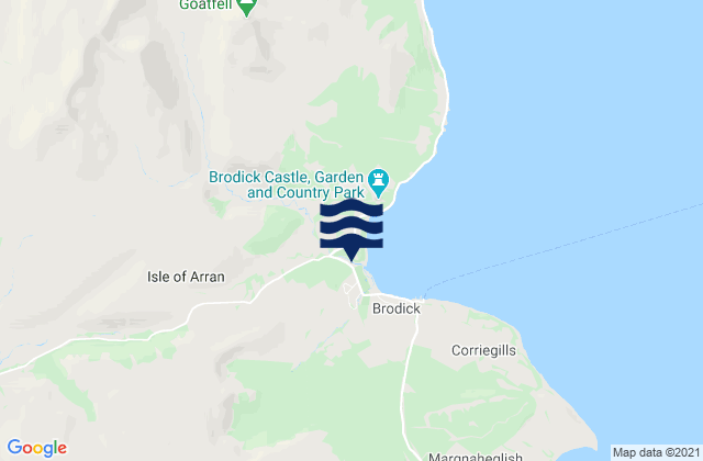 Carte des horaires des marées pour Isle of Arran, United Kingdom
