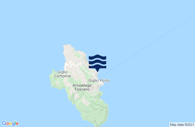 Carte des horaires des marées pour Isola del Giglio, Italy