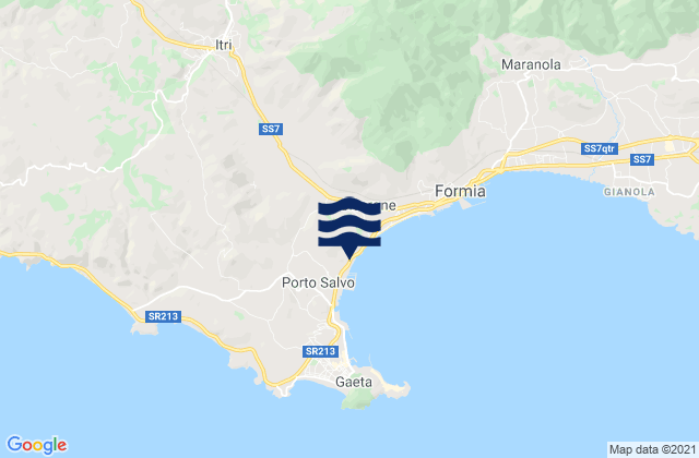 Carte des horaires des marées pour Itri, Italy
