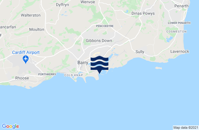 Carte des horaires des marées pour Jackson's Bay, United Kingdom
