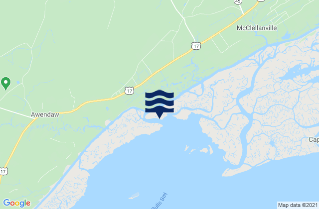 Carte des horaires des marées pour Jamestown (Santee River), United States