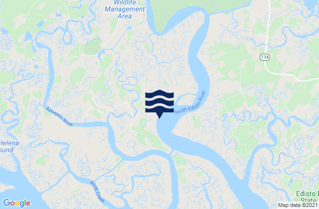 Carte des horaires des marées pour Jehossee Island S tip South Edisto River, United States