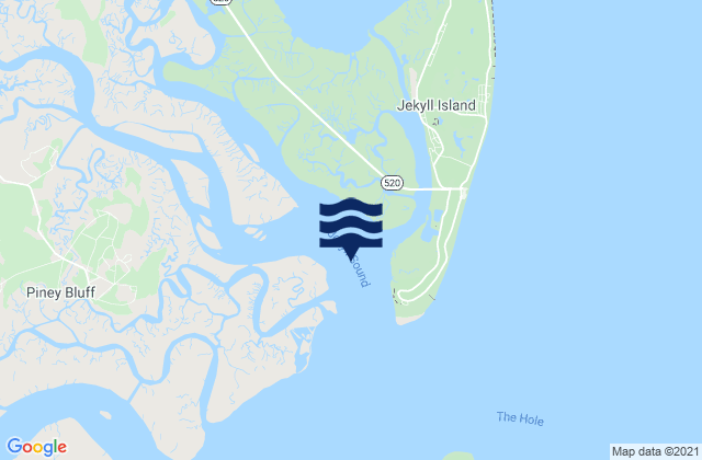 Carte des horaires des marées pour Jekyll Point, Jekyll Sound, United States