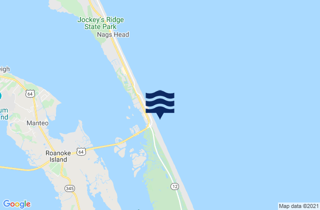 Carte des horaires des marées pour Jennettes Pier Nags Head (Ocean), United States