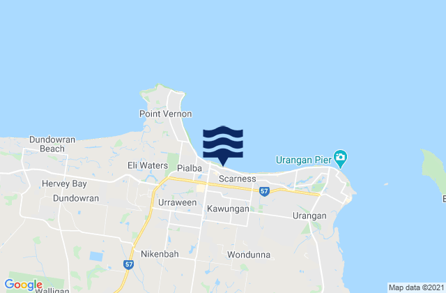 Carte des horaires des marées pour Jensen Bay, Australia