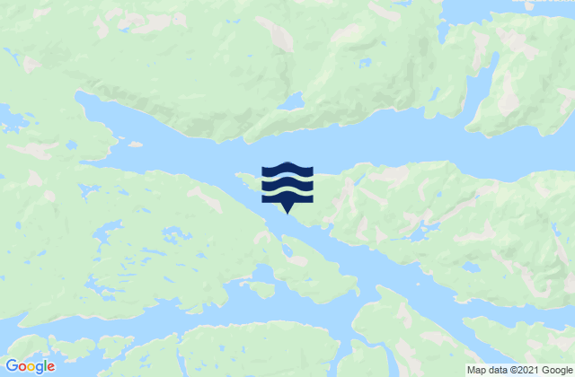 Carte des horaires des marées pour Johnson Point, Canada