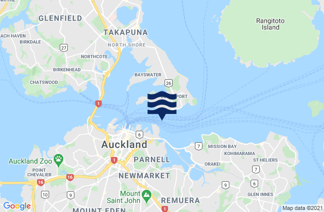 Carte des horaires des marées pour Judges Bay, New Zealand