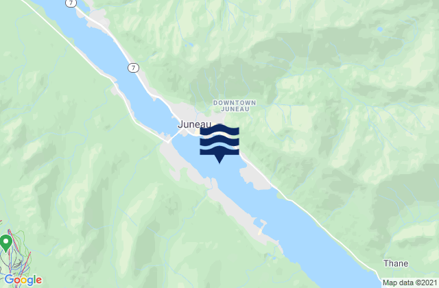Carte des horaires des marées pour Juneau Harbor S of, United States