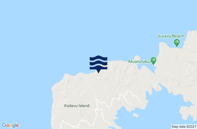 Carte des horaires des marées pour Kadavu Province, Fiji