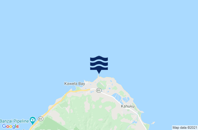 Carte des horaires des marées pour Kahuku Point, United States