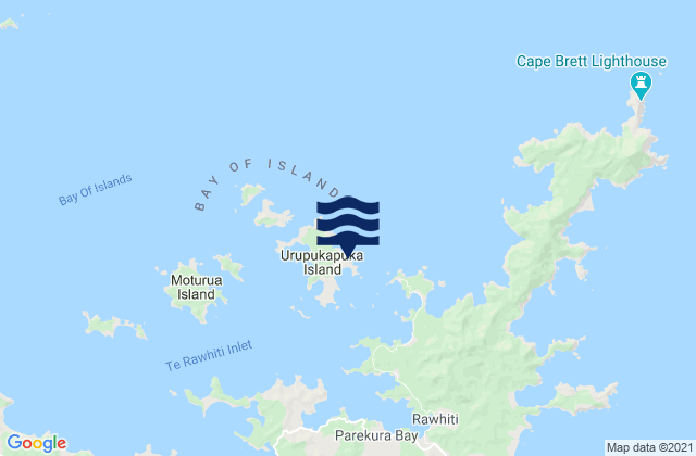 Carte des horaires des marées pour Kaimarama Bay, New Zealand
