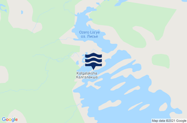 Carte des horaires des marées pour Kalgalaksha Kalgalaksha Bay, Russia