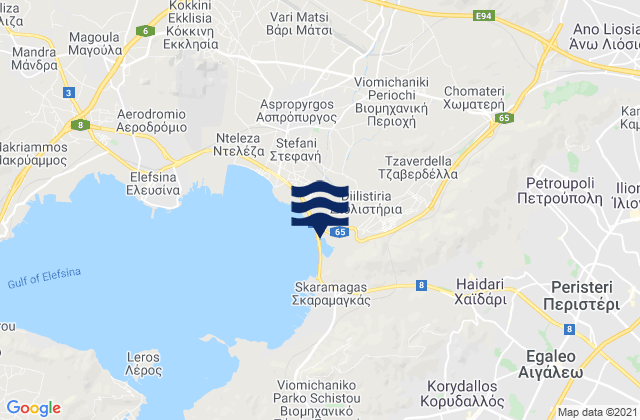 Carte des horaires des marées pour Kamaterón, Greece