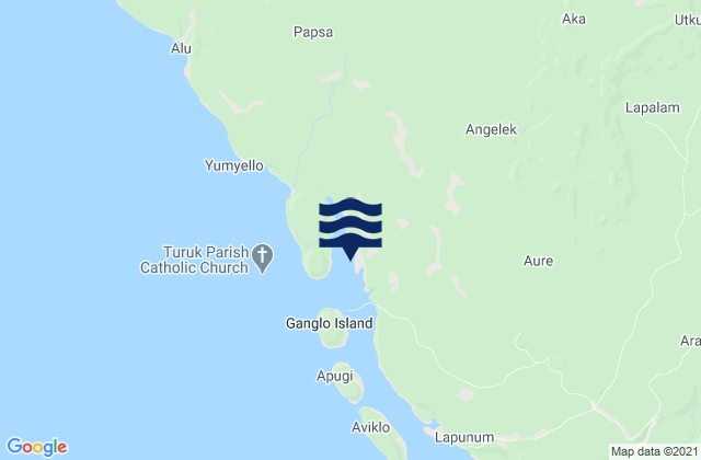 Carte des horaires des marées pour Kandrian, Papua New Guinea