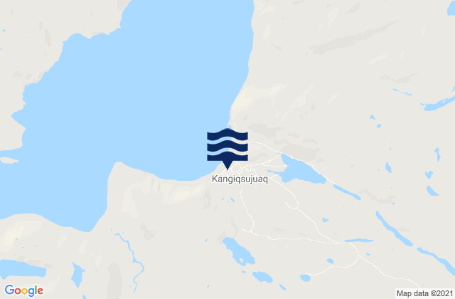 Carte des horaires des marées pour Kangiqsujuaq, Canada