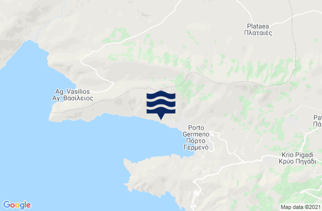 Carte des horaires des marées pour Kaparéllion, Greece