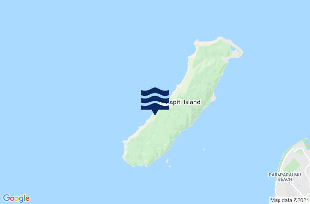 Carte des horaires des marées pour Kapiti Island, New Zealand
