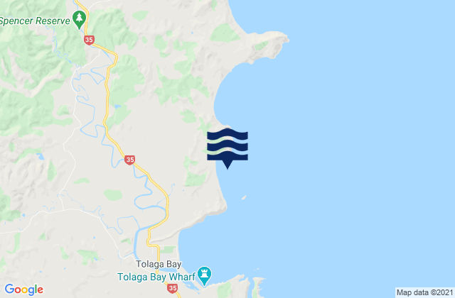 Carte des horaires des marées pour Karaka Bay, New Zealand