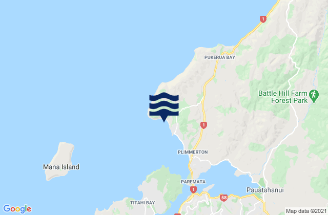 Carte des horaires des marées pour Karehana Bay - Plimmerton Boating Club, New Zealand
