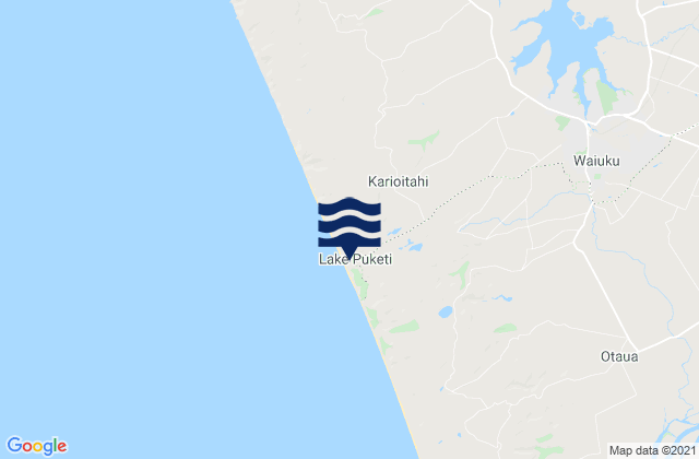 Carte des horaires des marées pour Karioitahi Beach Auckland, New Zealand