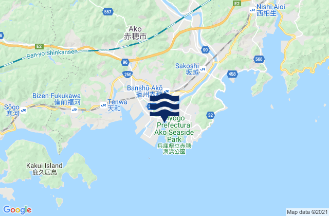 Carte des horaires des marées pour Kariya, Japan