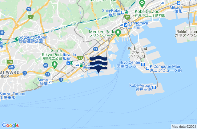 Carte des horaires des marées pour Karumo Sima, Japan