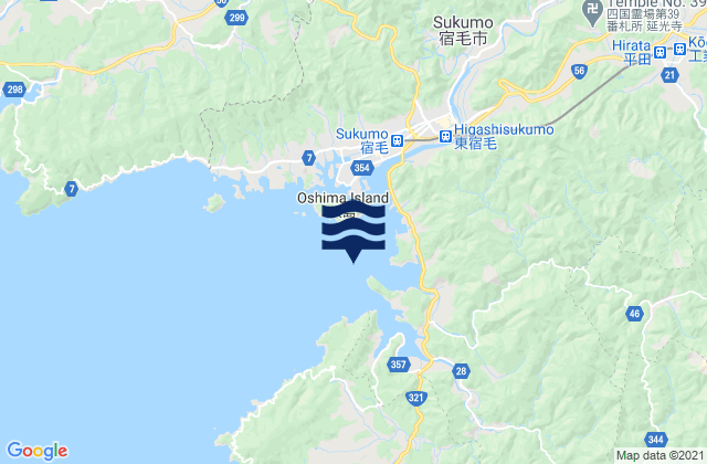 Carte des horaires des marées pour Katasima (Sukumo Wan), Japan