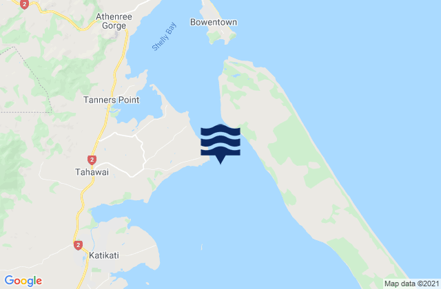 Carte des horaires des marées pour Katikati - Kauri Point, New Zealand